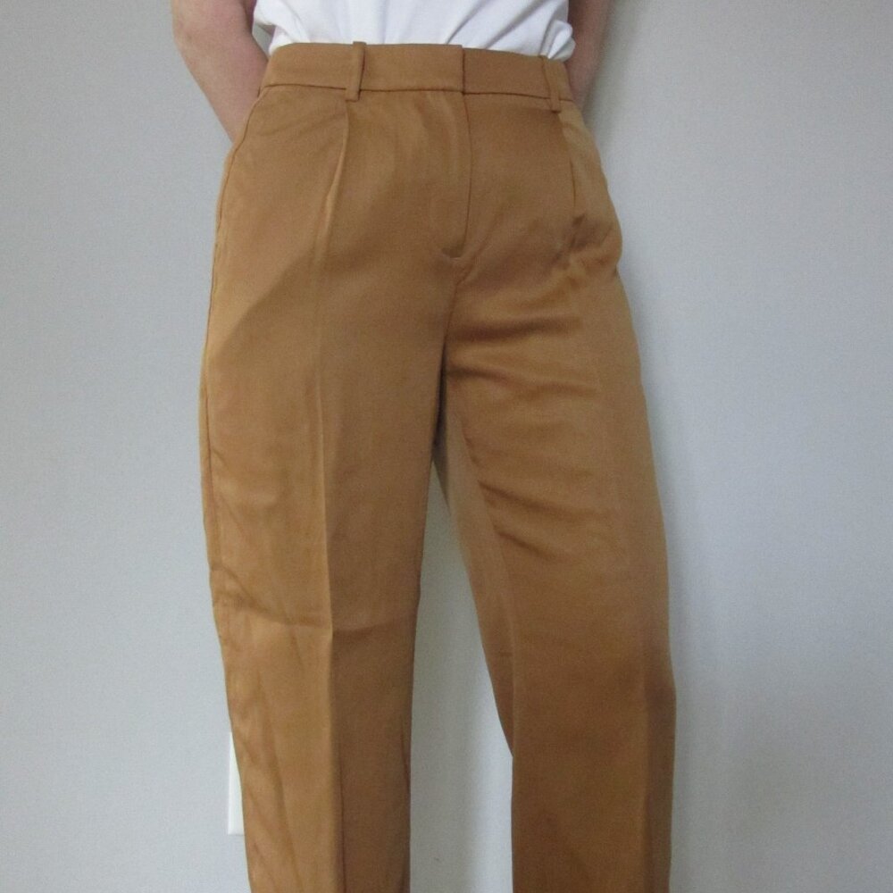 J Crew Pleated Tan Trousers size 2